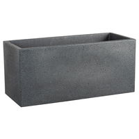 Pflanzkübel 'C-Cube Long', Stony Black, 59 x 25 x H 26,5 cm, 21 Liter