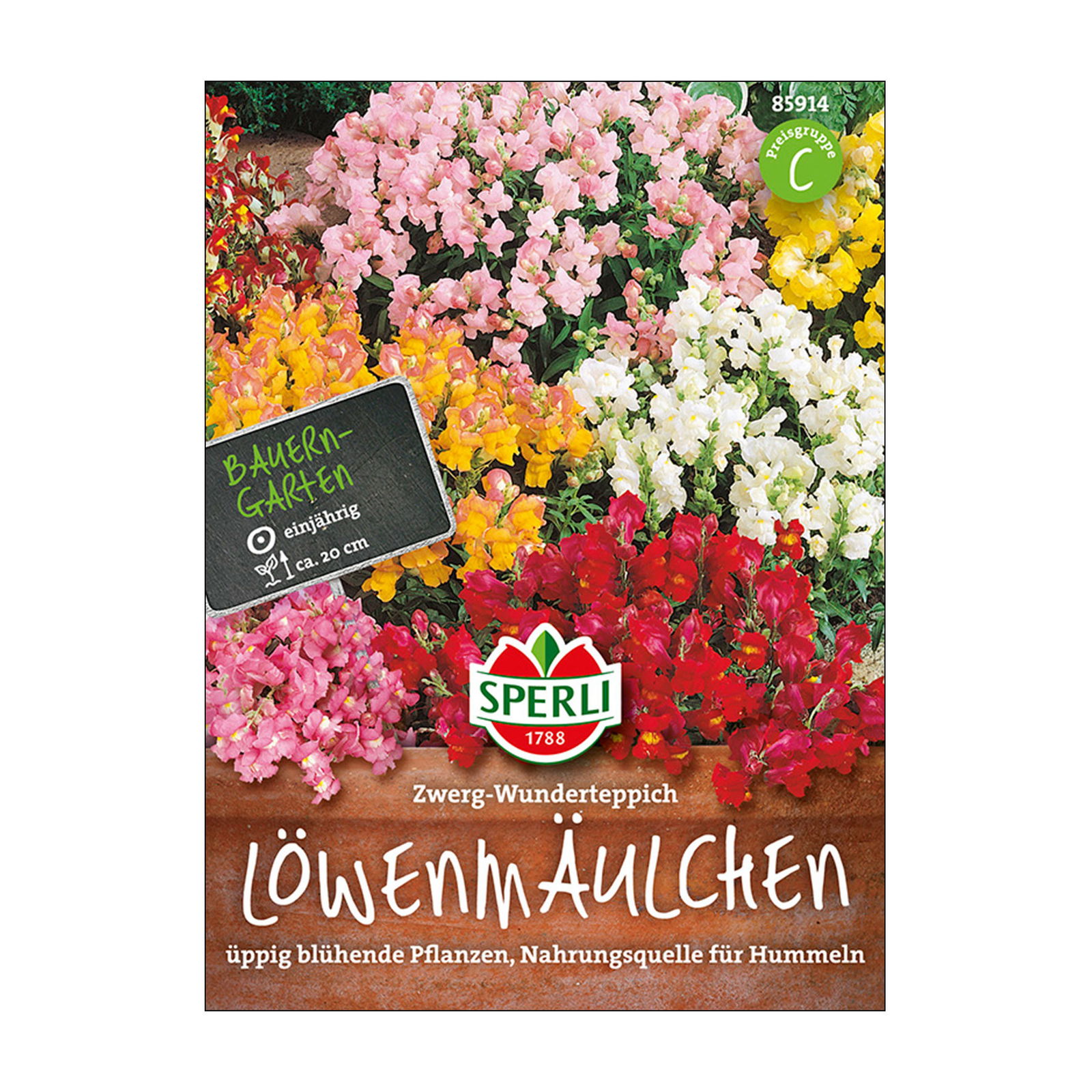 Blumensamen, Löwenmaul 'Zwerg-Wunderteppich'