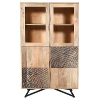 NEPTUN Highboard, natur, Mango, ca. 90 x 40 x 150 cm