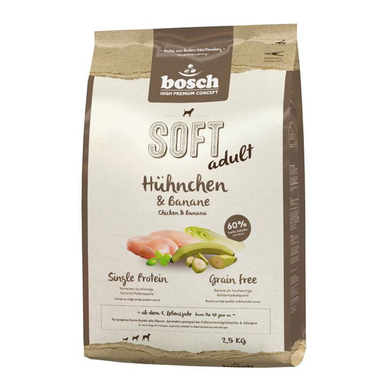 Bosch HPC Soft Adult, Hühnchen und Banane, getreidefrei, 2,5 kg