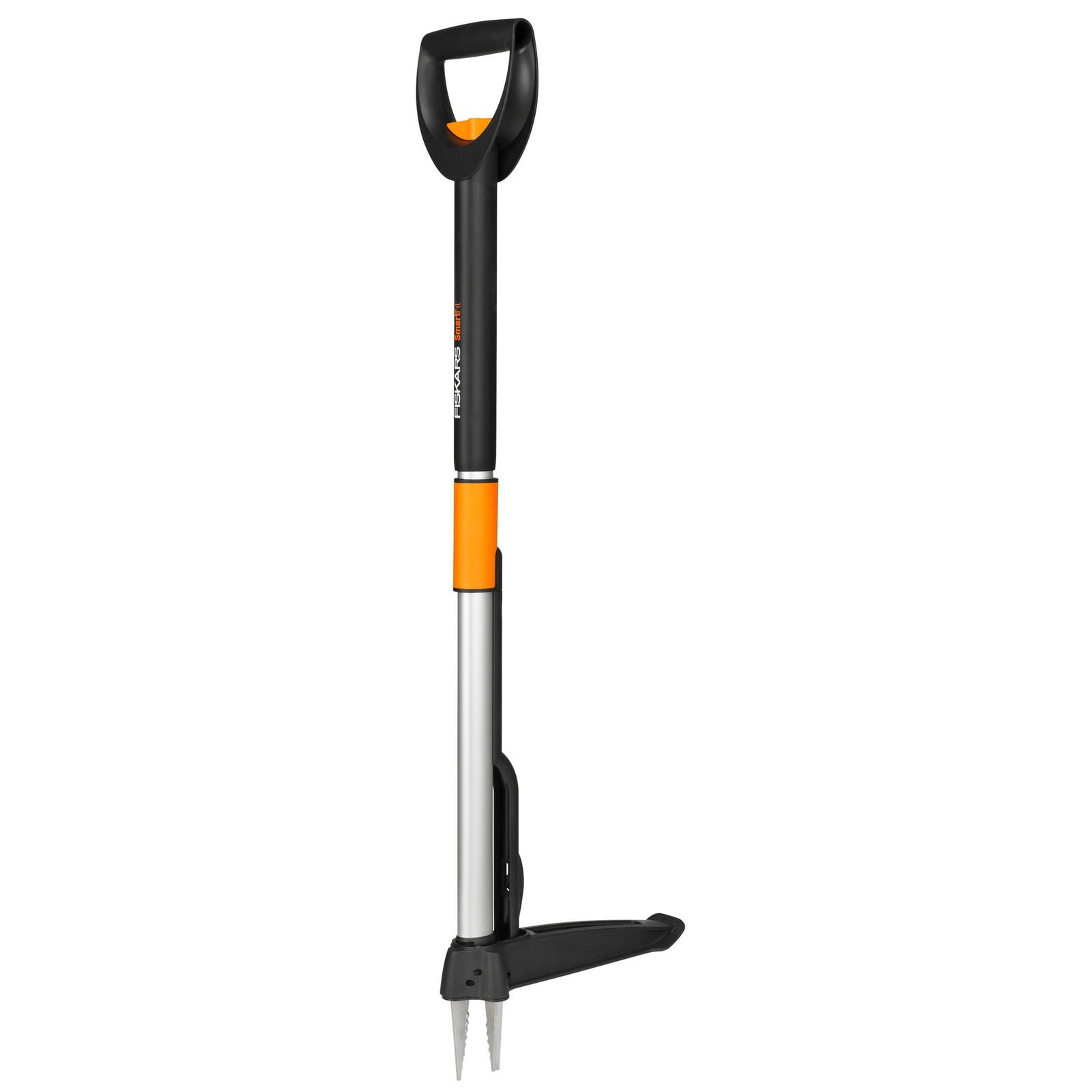 SmartFit Teleskop-Unkraut-Stecher, schwarz/orange, Länge 99-119 cm