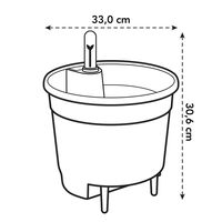 Elho Selbstbewässerungssystem, living black, Ø 33 cm