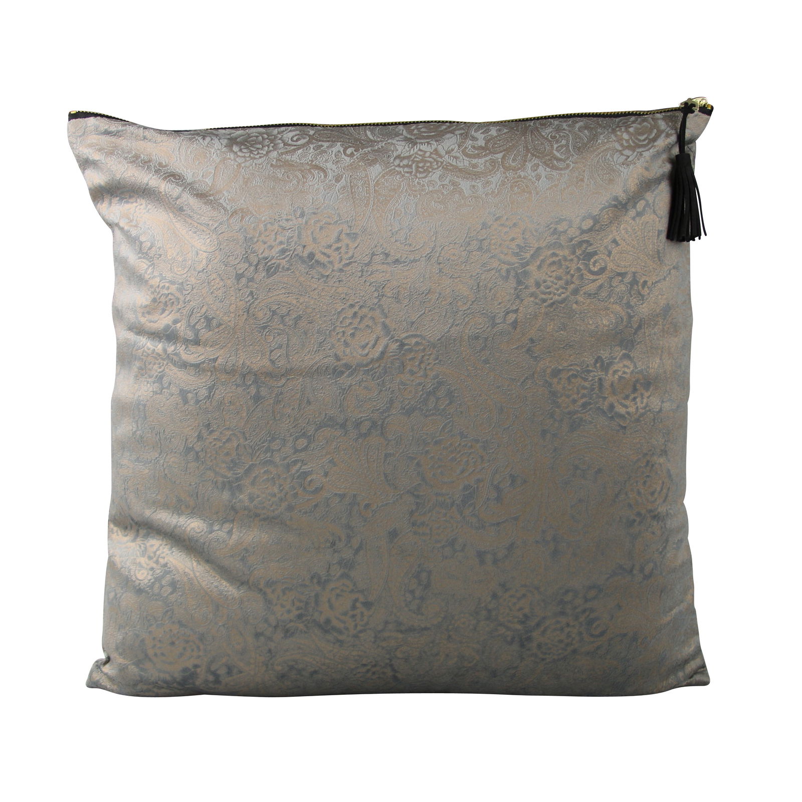 Kissen grau gold Ornament 45 x 45cm