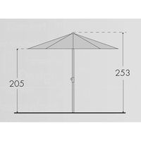 Doppler Sonnenschirm 'Active Auto Tilt 280' aus Aluminium, Ø 280 cm