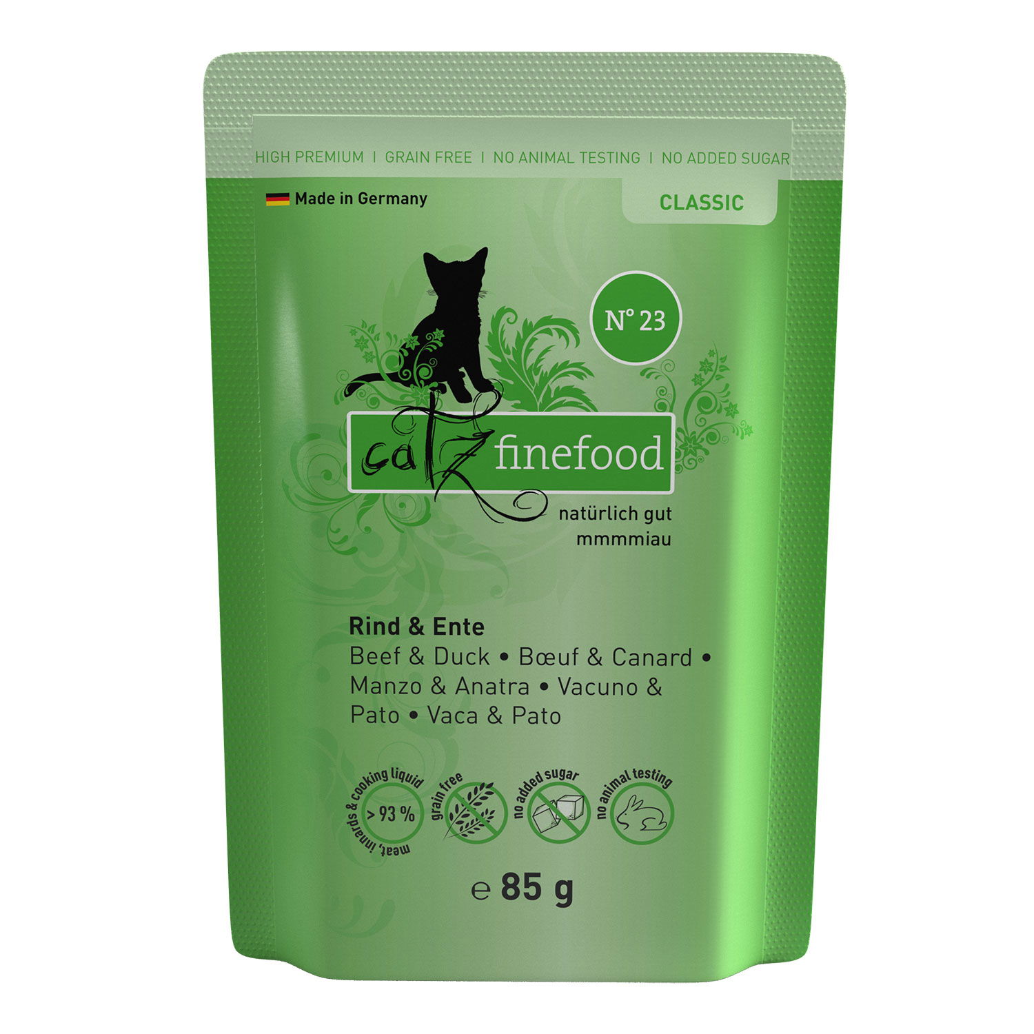 Catz finefood No. 23 Rind & Ente, 85 g