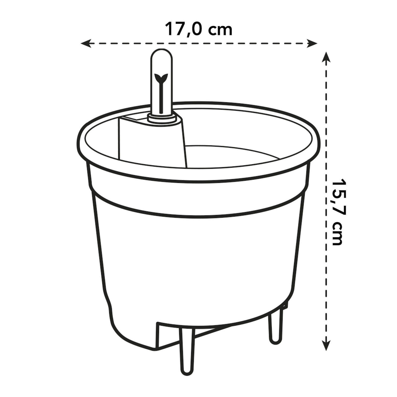 Elho Selbstbewässerungssystem, living black, Ø 17 cm