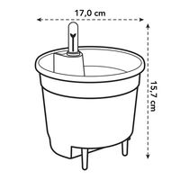 Elho Selbstbewässerungssystem, living black, Ø 17 cm