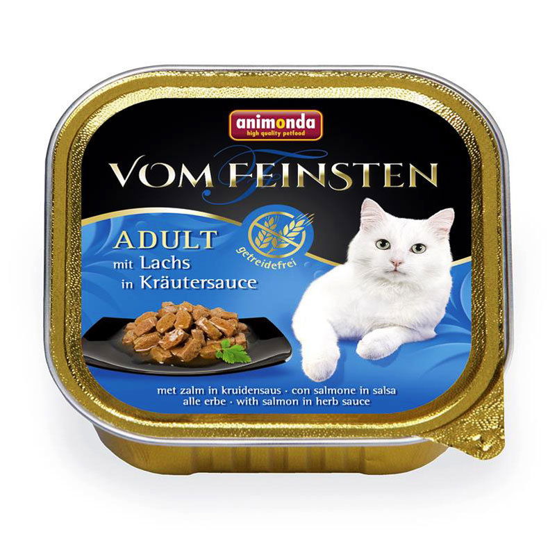 Katzenfutter, Animonda vom Feinsten Adult, Lachs in Kräutersauce, 100g