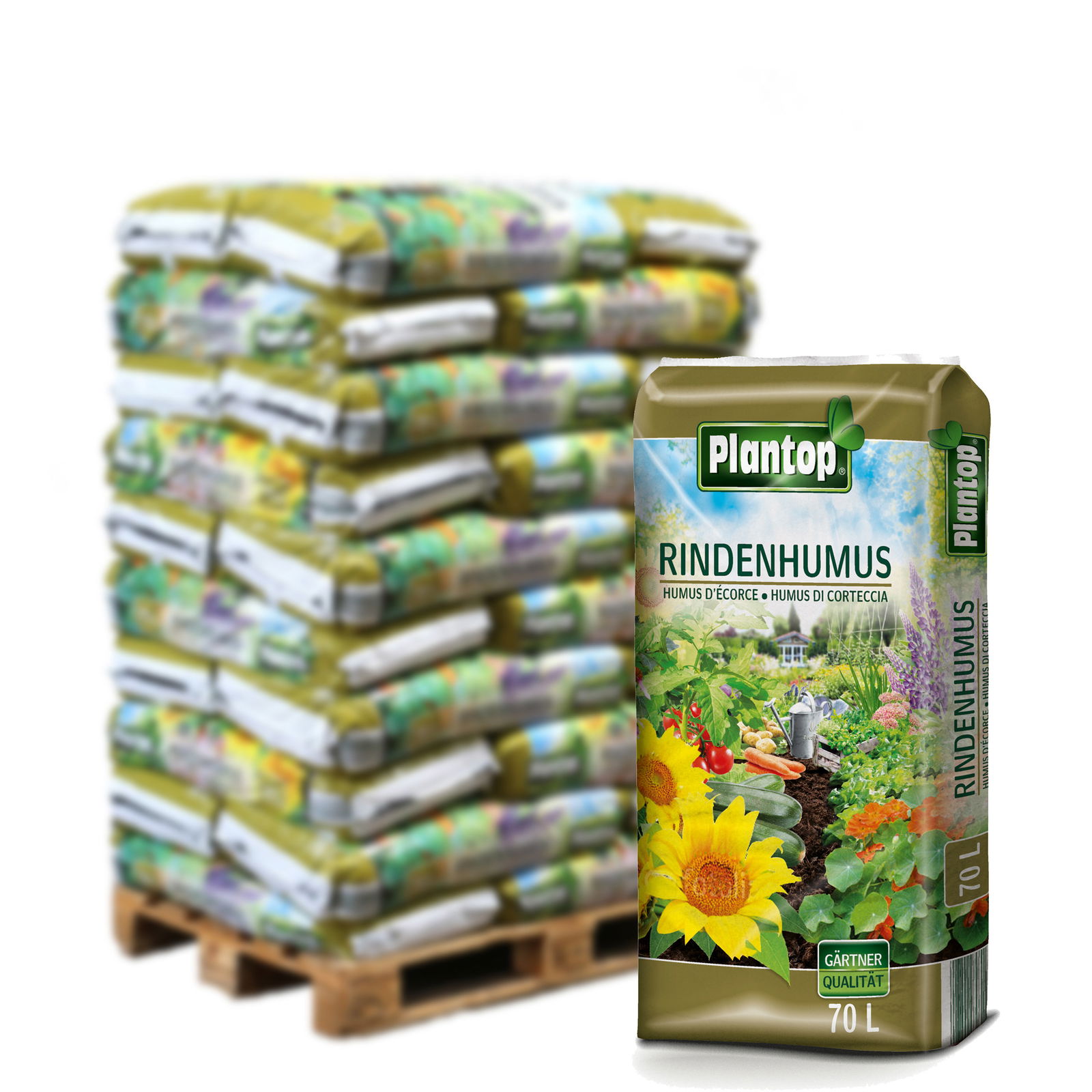 Plantop Rindenhumus, 2100l, 30 Sack á 70l