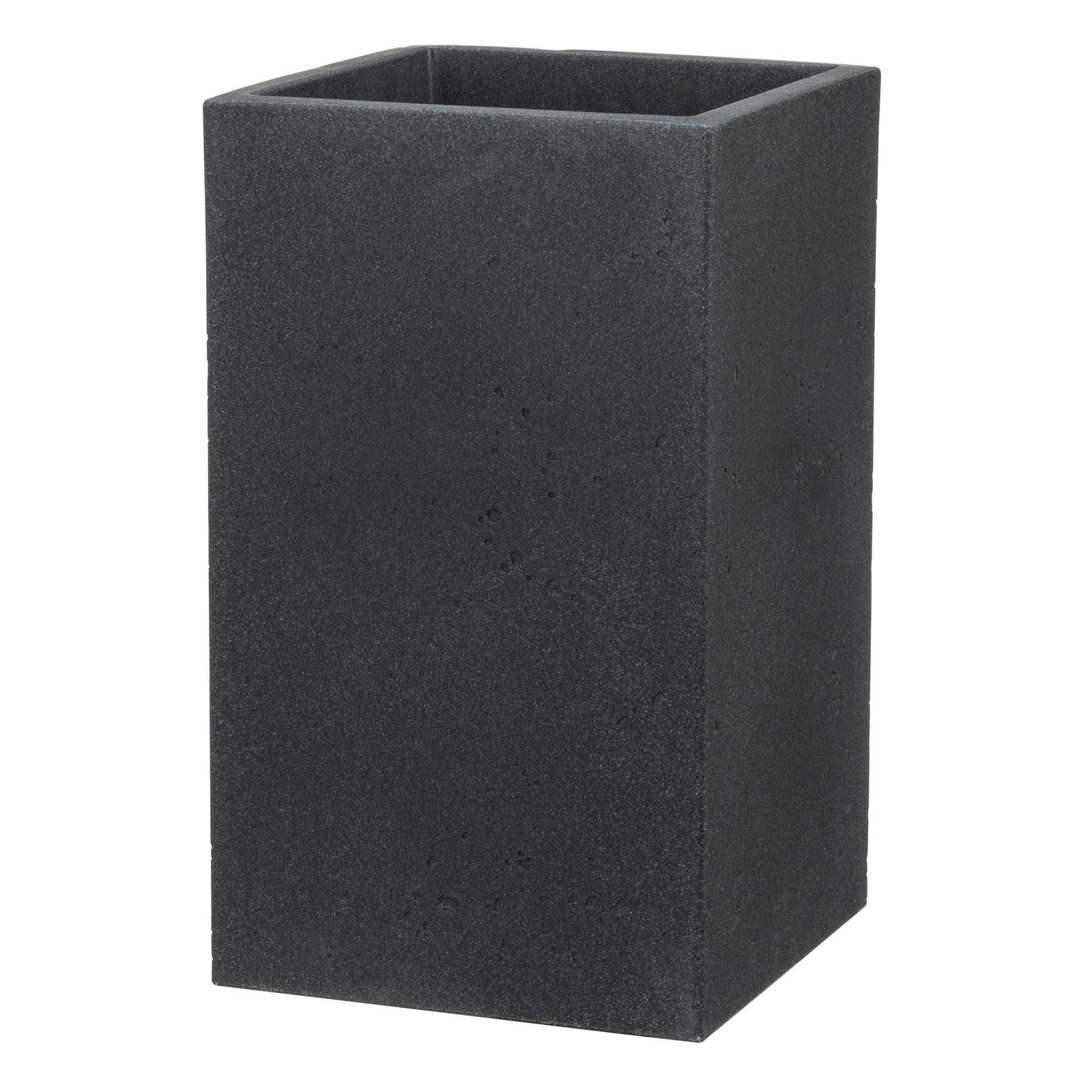 Pflanzkübel 'C-Cube High', Stony Black, 28 x 28 x H 48 cm, 11 Liter