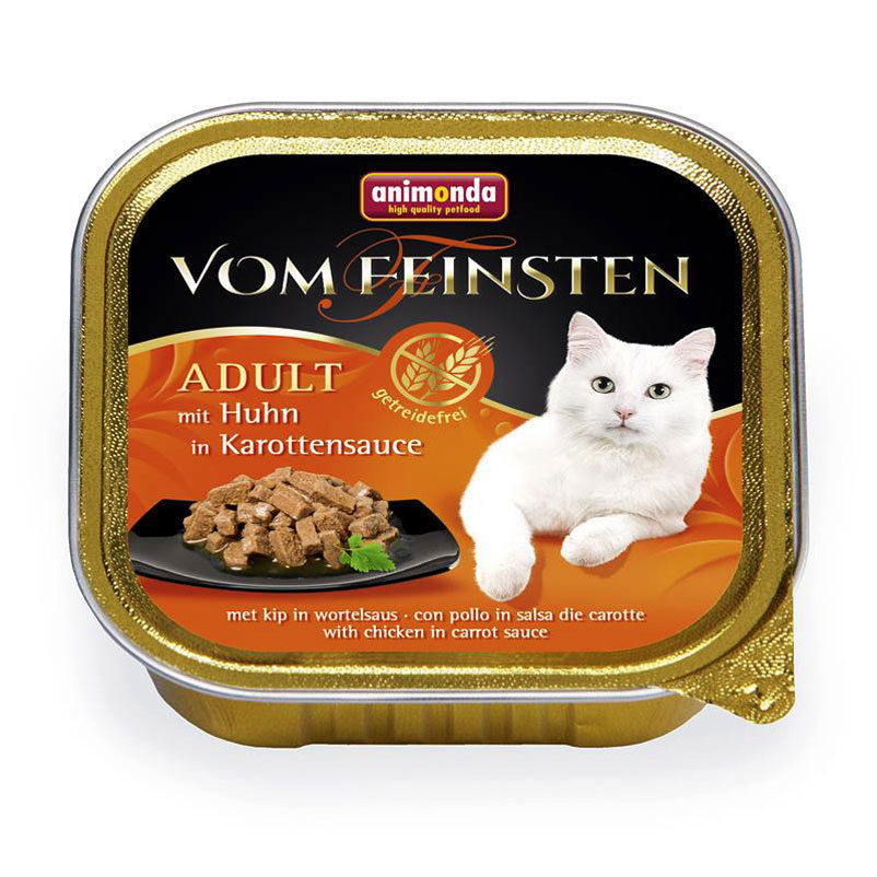 Katzenfutter, Animonda vom Feinsten Adult, Huhn in Karottensauce, 100g