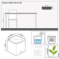 Lechuza® 'Green Wall Home Kit Glossy', anthrazit highgloss, 48 x 15 x H 14 cm