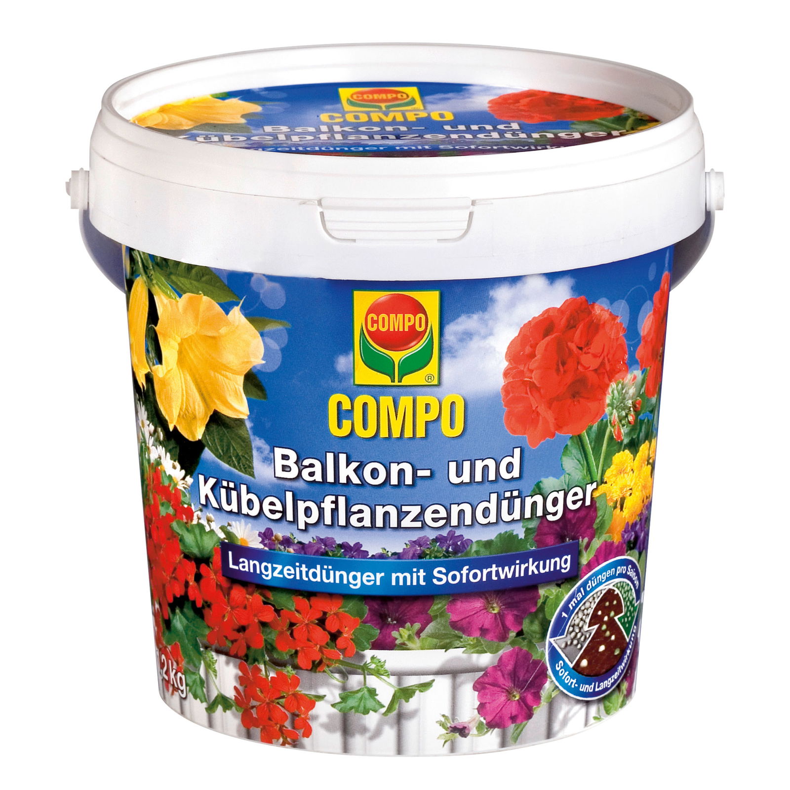 Compo Balkon- und Kübelpflanzendünger, 1,2 kg