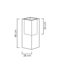 Pflanzkübel 'C-Cube High', Stony Grey, 28 x 28 x H 48 cm, 11 Liter