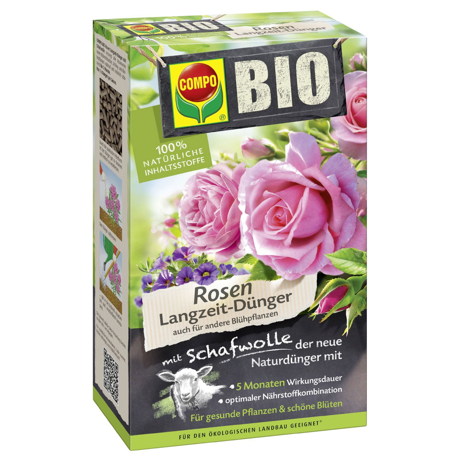 Bio-Rosen-Dünger mit Schafwolle, Compo, 2 kg