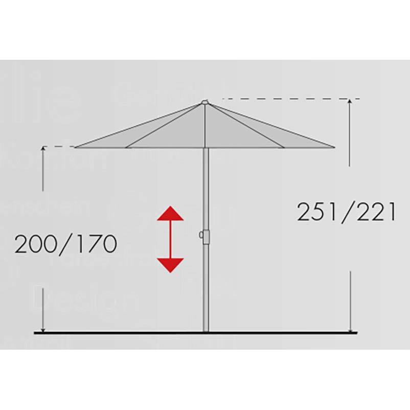 Doppler Sonnenschirm 'Expert Auto Tilt 280' aus Aluminium, Ø 280 cm