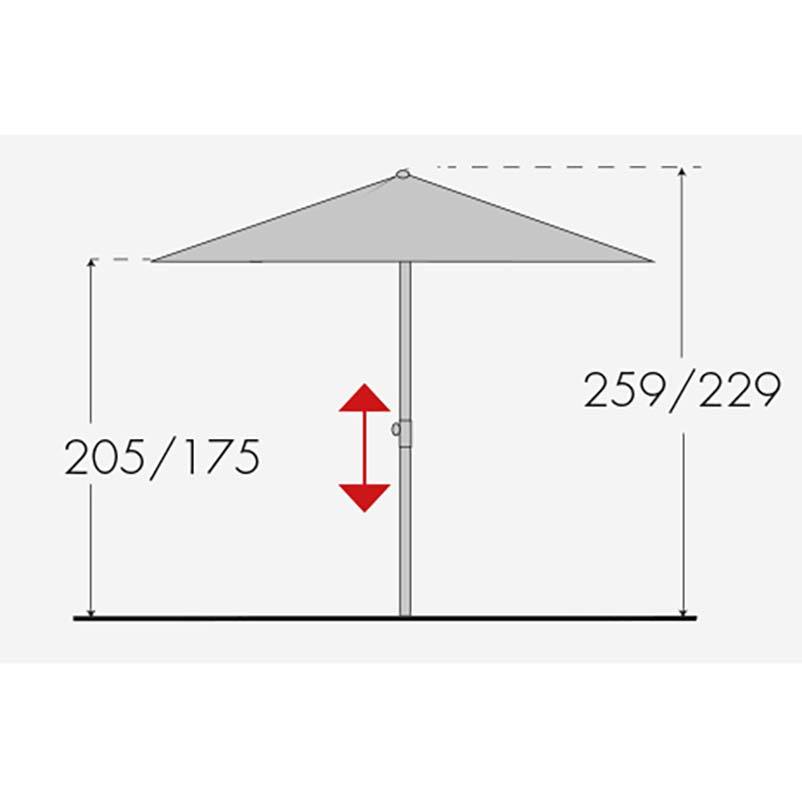 Doppler Sonnenschirm 'Expert Auto Tilt' aus Aluminium, 300 x 200 cm