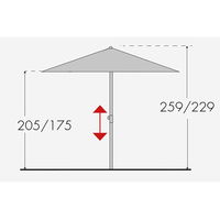 Doppler Sonnenschirm 'Expert Auto Tilt' aus Aluminium, 300 x 200 cm