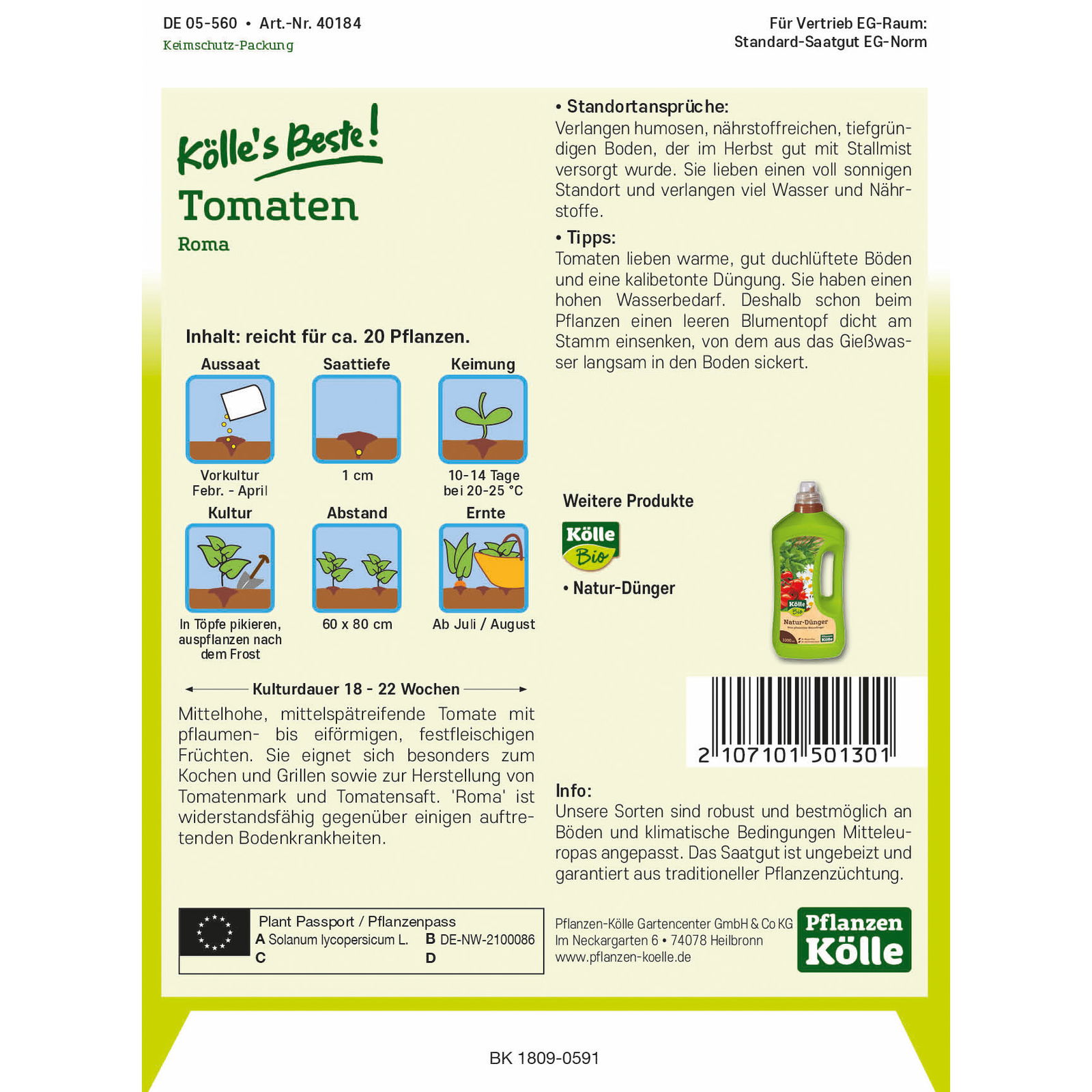 Kölle's Beste Gemüsesamen Tomate 