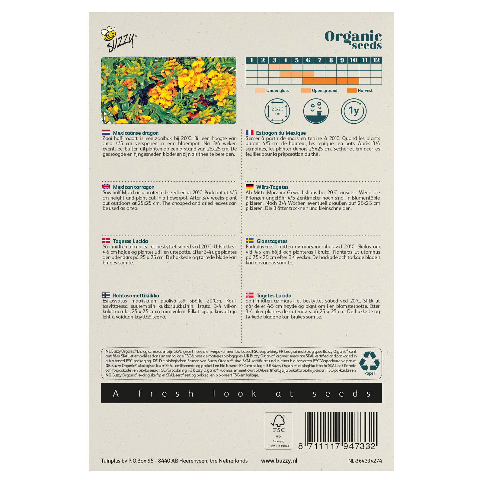 Bio-Saatgut Würz-Tagetes