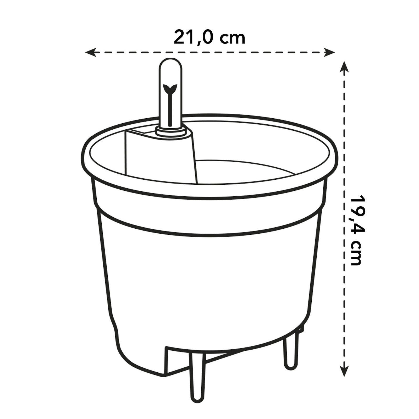 Elho Selbstbewässerungssystem, living black, Ø 21 cm