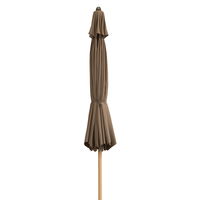 Doppler Kurbelschirm 'Alu-Wood Ultra', greige, Ø ca. 350 cm