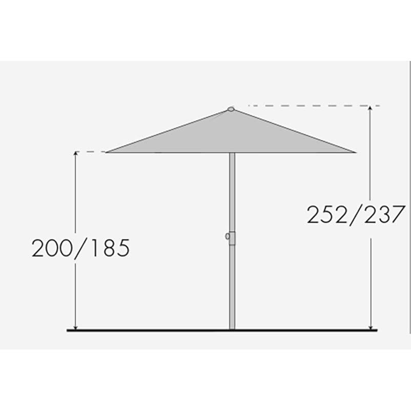 Doppler Kurbelschirm 'Basic Lift NEO', 250 x 200 cm