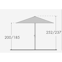 Doppler Kurbelschirm 'Basic Lift NEO', 250 x 200 cm