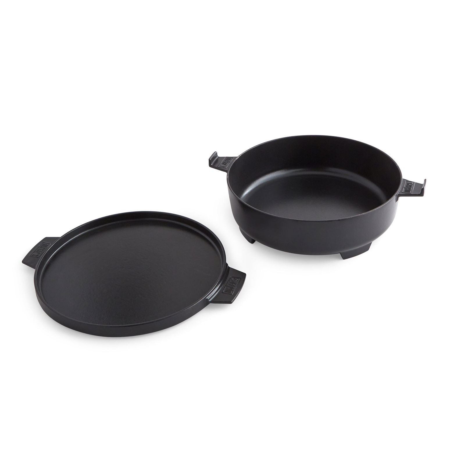 2-in-1 Dutch Oven, schwarz, Metall