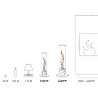 Tischfeuer SPIN 120, Höfats, grau, Höhe 54 cm