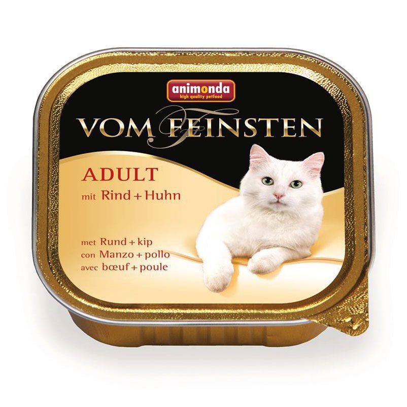 Katzenfutter, Animonda vom Feinsten Adult, Rind und Huhn, 100g