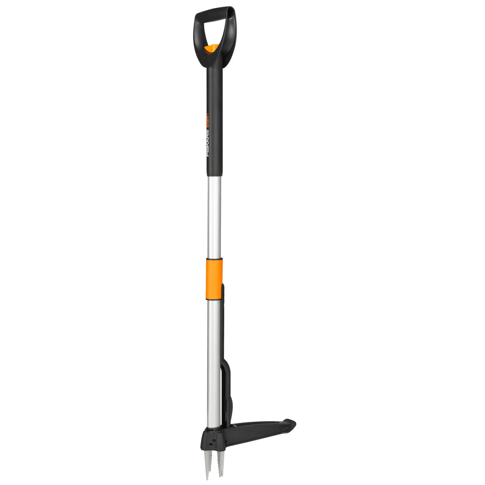 SmartFit Teleskop-Unkraut-Stecher, schwarz/orange, Länge 99-119 cm