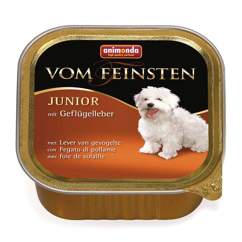 Hundefutter, Animonda vom Feinsten Junior, mit Geflügelleber, 150g