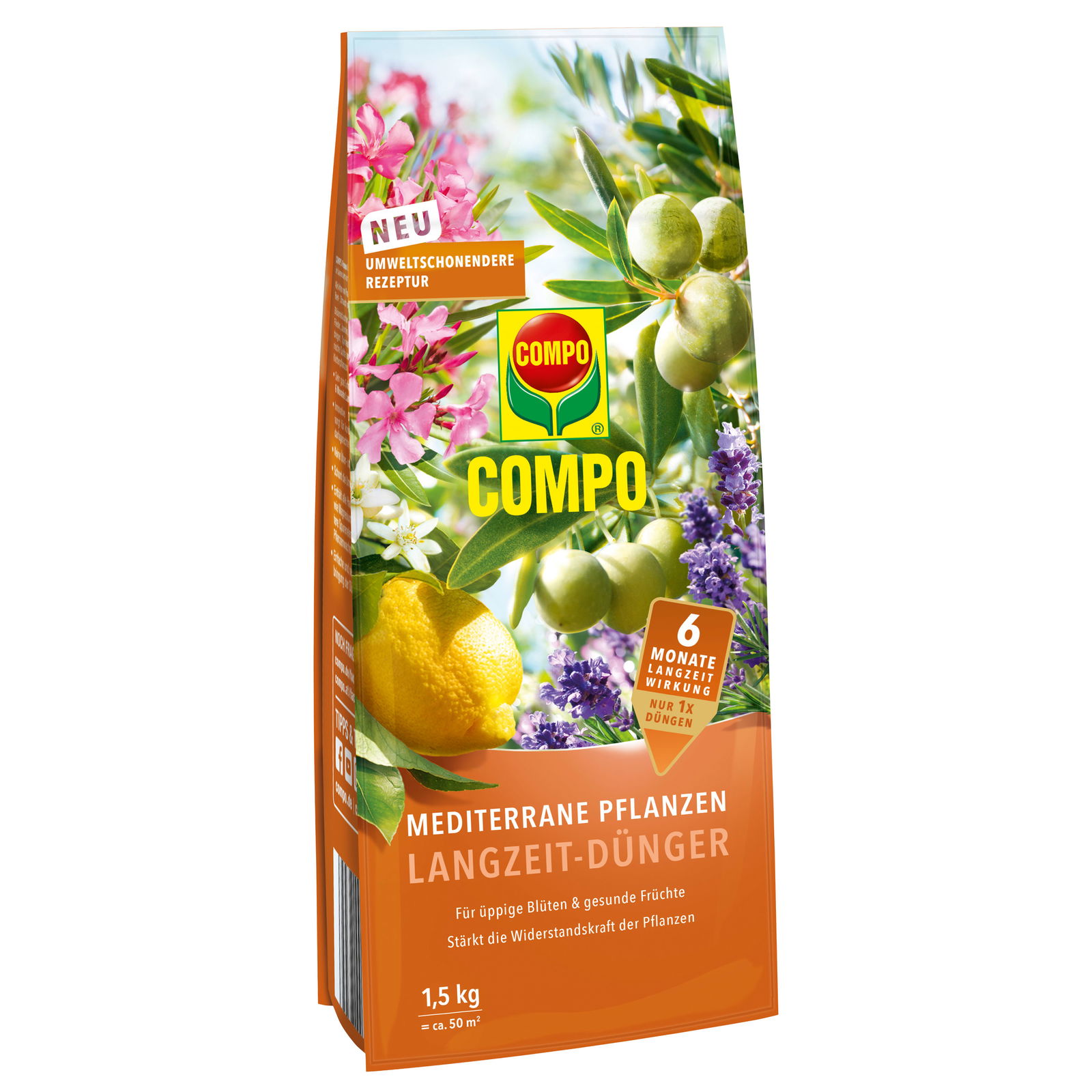 Compo Mediterrane Pflanzen LZ-Dünger, 1,5 kg