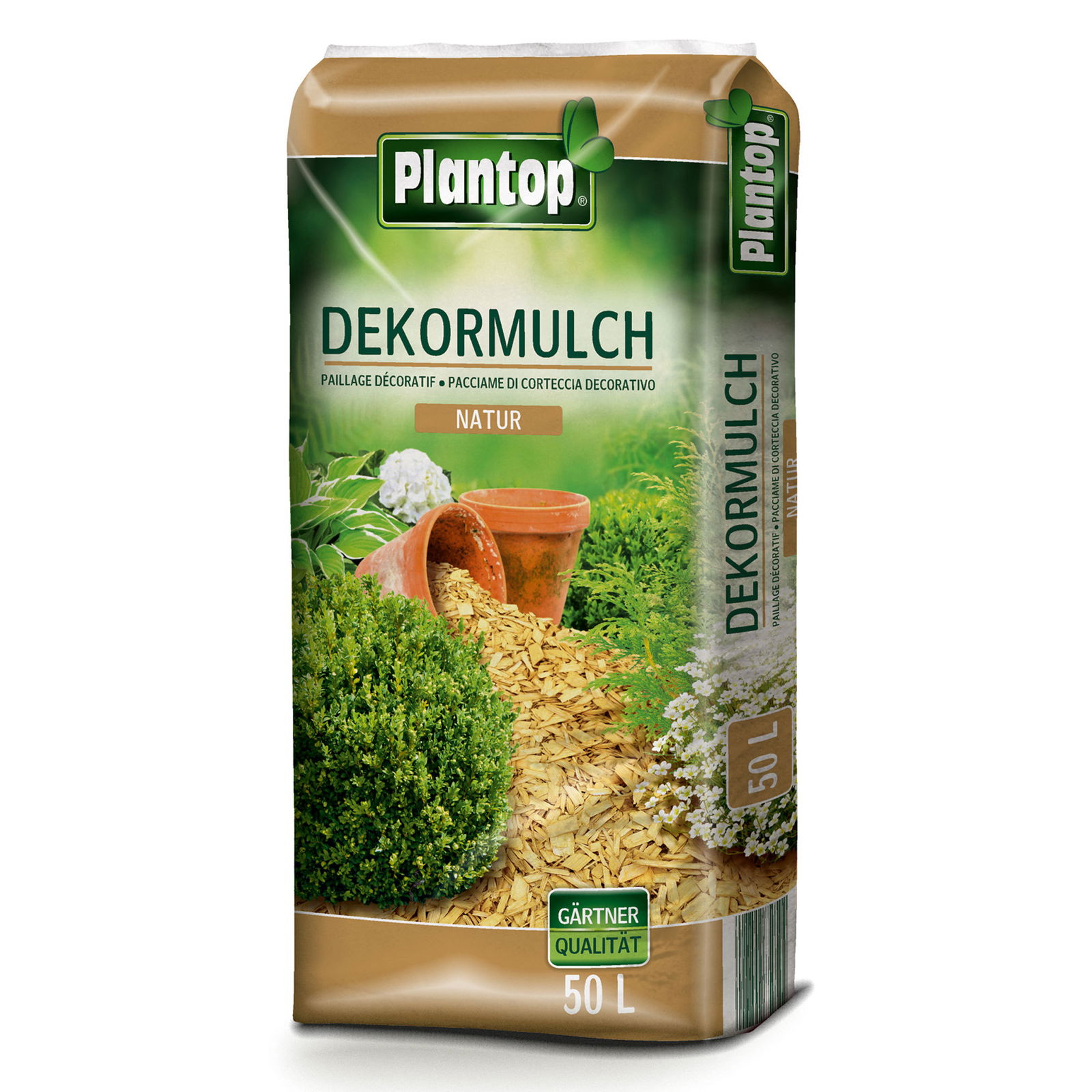 Plantop Dekormulch 10-40 mm, natur, 50 Liter