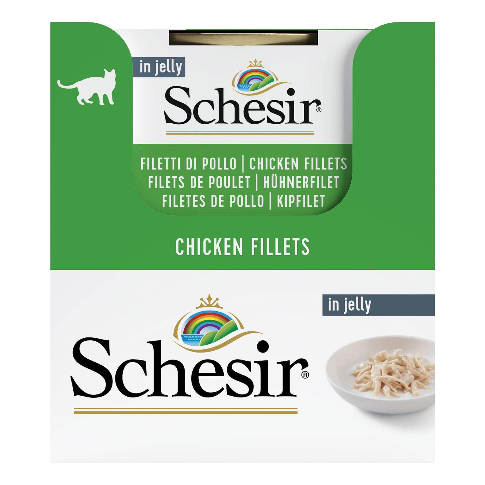 Schesir Cat Jelly, Hühnerfilet,  85 g Dose