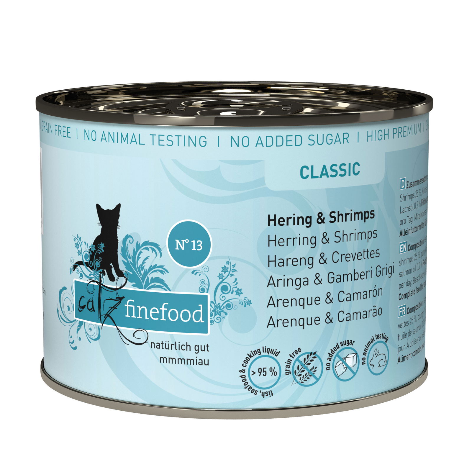 Katzennassfutter Catz Finefood No.13 Hering, 200 g Dose