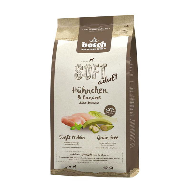 Bosch HPC Soft Adult, Hühnchen und Banane, getreidefrei, 1 kg