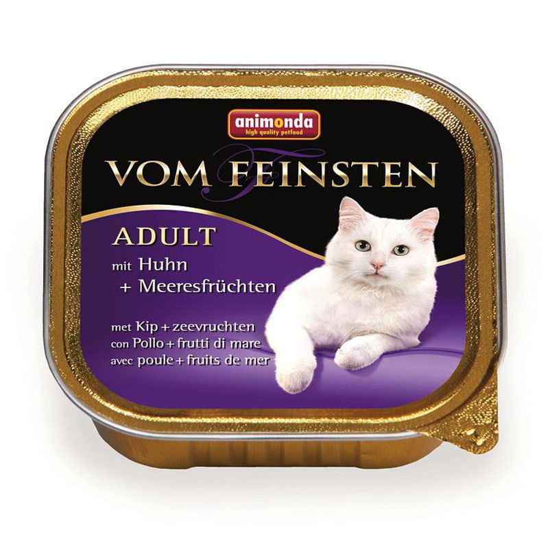 Katzenfutter, Animonda vom Feinsten Adult, Huhn und Meeresfrüchte, 100g