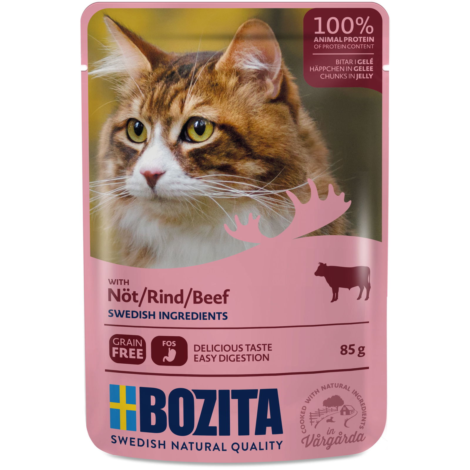 Bozita HIG Katze, Nassfutter, Rind, 85 g