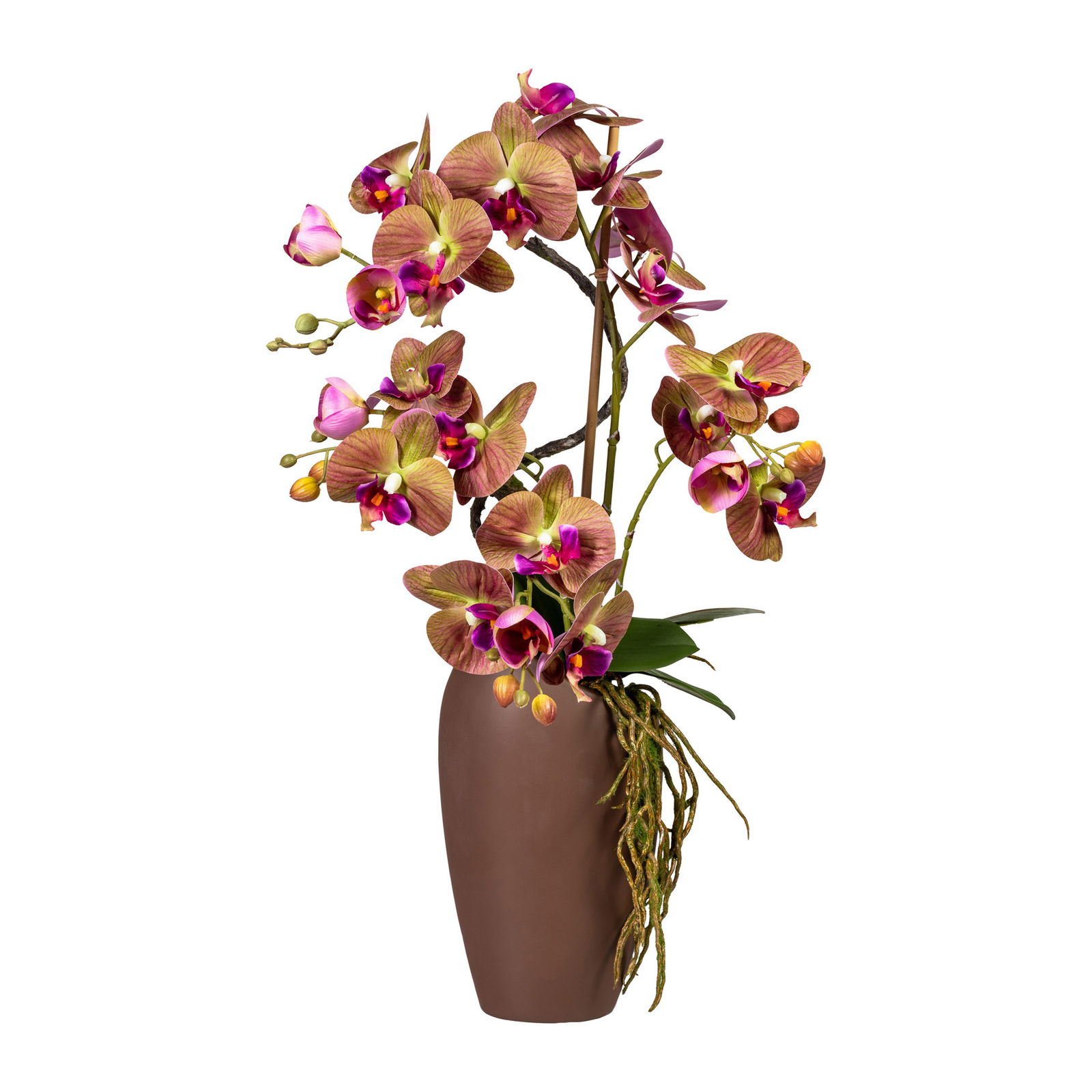 Kunstpflanze Phalaenopsis, grünlila, Höhe ca. 70 cm