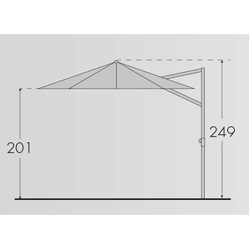 Doppler Pendelschirm 'Ravenna Smart 300', um 360° drehbar, Ø 300 cm